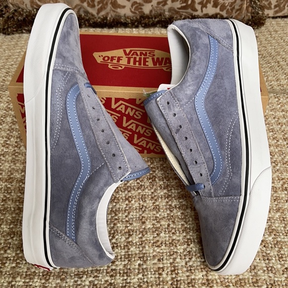 Vans Old Skool Pig Suede Tempestbl/Trwht Men’s - Picture 11 of 16